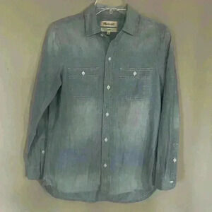 Madewell Denim Chambre Long Sleeve Shirt Size XXS